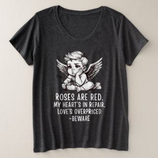 Sarkastisches Anti-Valentins-Cupid-T-Shirt Große Größe T-Shirt