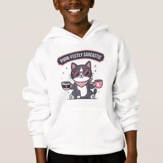 Sarkastisches Coole-Katzen-Bandana-Coffee-Liebhabe Hoodie