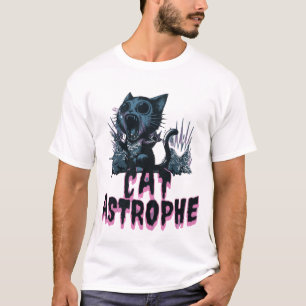 Sarkastisches Design mit mürrischer Katze im Carto T-Shirt