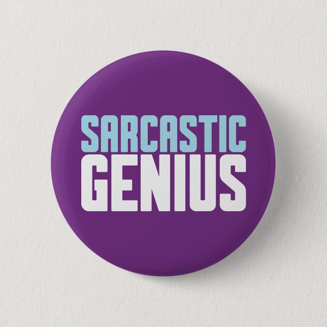 Sarkastisches Genie. Button (Vorderseite)