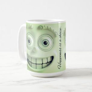 Sarkastisches Gesicht 3D-Tassen-Wrap – Glück ist e Kaffeetasse