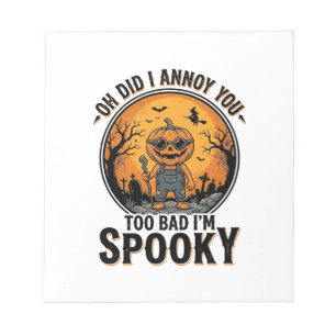 Sarkastisches Halloween-Shirt Lustiger verlassener Notizblock