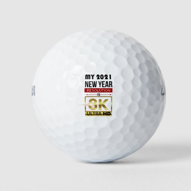 Sarkastisches Neujahrsauflösungsprodukt Golfball (Vorderseite)