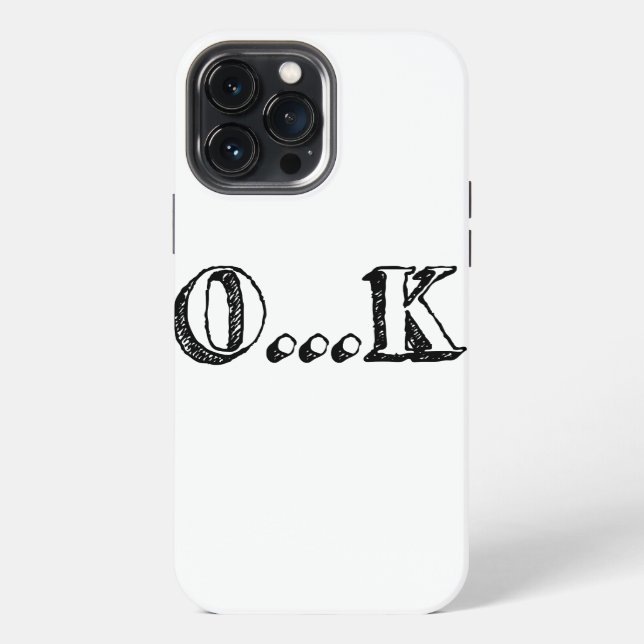 Sarkastisches OK iPhone Hülle (Rückseite)