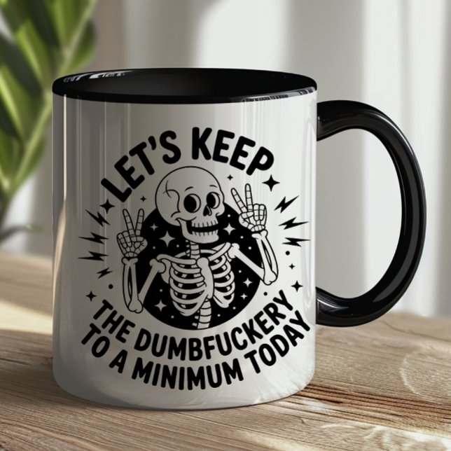 Sarkastisches Skelett Friedenszeichen Antisoziale  Tasse (Von Creator hochgeladen)