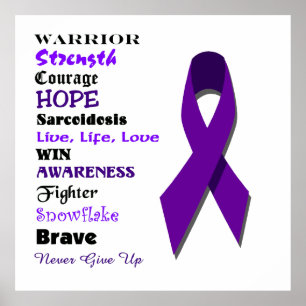 Sarkoidosis-Bewusstsein und Inspiration Poster