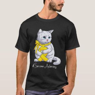 Sarkom-Bewusstseinsmonat Gelbe Schlange Katze T-Shirt