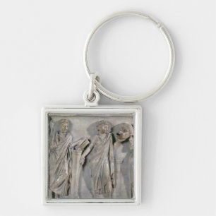 Sarkophag der Musen, Detail von Clio u. Schlüsselanhänger