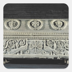 Sarkophag des Bischofs Theodore Quadratischer Aufkleber