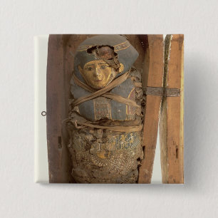 Sarkophag und mummified Körper von Psametik I Button