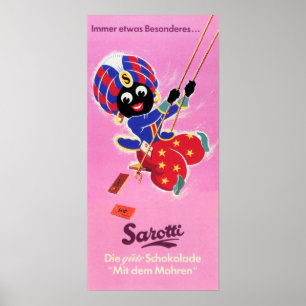 SAROTTI CHOCOLATES & CANDIES Retro Deutsche Werbun Poster