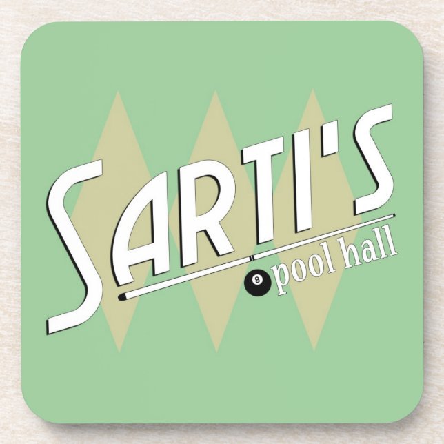 Sartis Pool Hall Getränkeuntersetzer (Vorderseite)