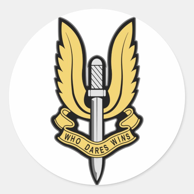 SAS-Insignien Runder Aufkleber (Vorderseite)