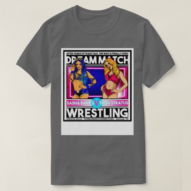 Sasha Banks vs Trish Stratus T-Shirt (Design vorne)