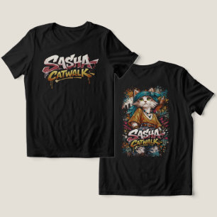 Sasha Catwalk Y2K Graffiti T-Shirt Tri-Blend Shirt