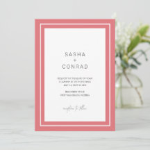 Sasha Coral Modern Wedding