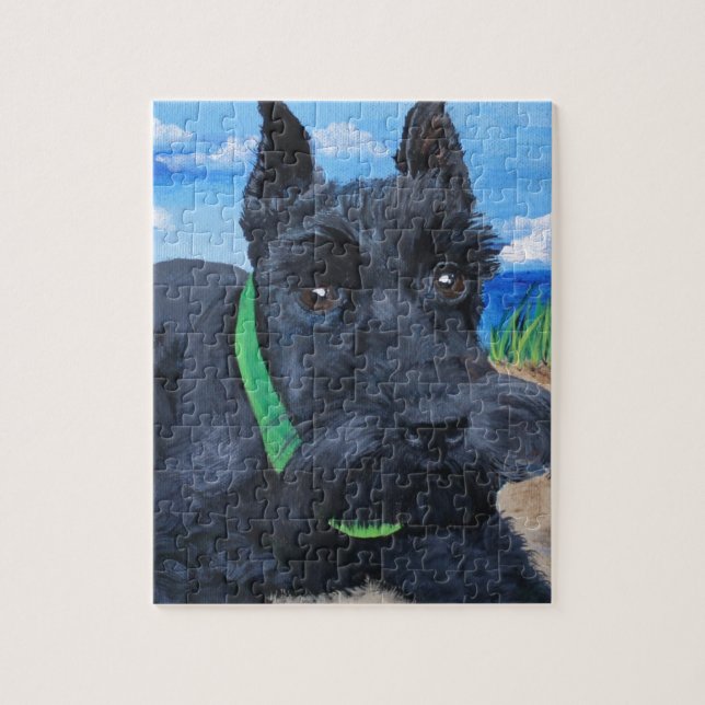 Sasha der schwarze Schnauzer Puzzle (Vertikal)