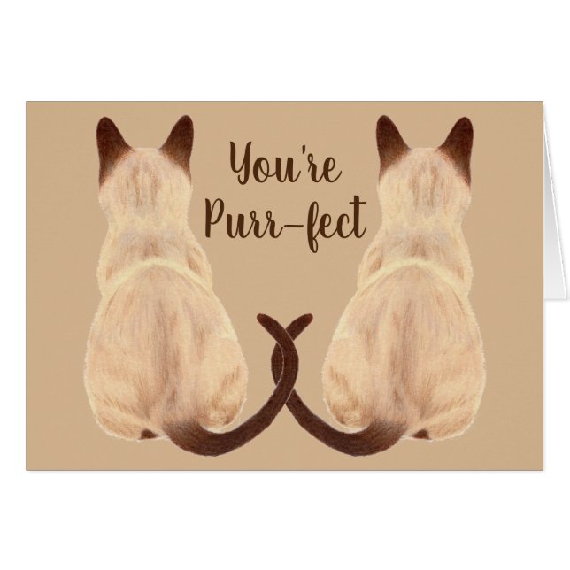 Sasha Siamese Cat Lover Back View You are Purfect (Vorderseite (Horizontal))