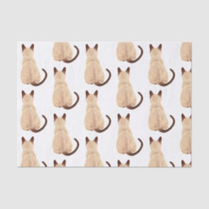 Sasha Siamese Cat Lover Kitty Looking Away Zeichne Seidenpapier