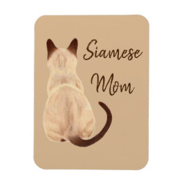 Sasha Siamese Cat Mama Kitty Blick weg Zeichnend Magnet