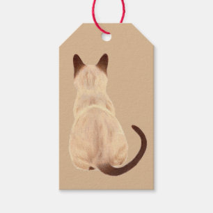 Sasha Siamese Katze Person Kitty Ausblick Kunst Geschenkanhänger