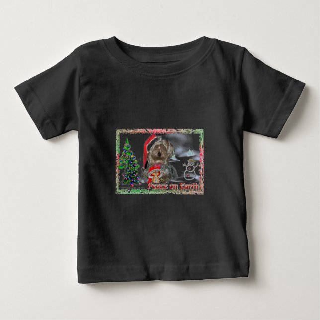 Sasha Sydney Silky Dog Mouse Holiday Apparel Baby T-shirt (Vorderseite)