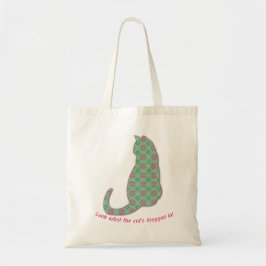 Sashiko cat, 刺し子風猫 tragetasche