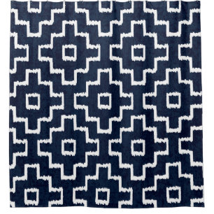 Sashiko Muster: Traditionelle japanische Stickerei Duschvorhang