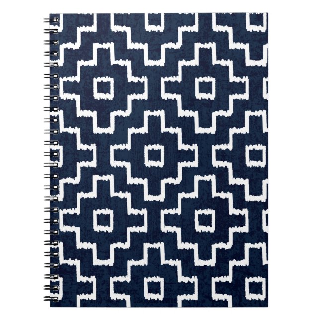 Sashiko nahtlos indigo Farbmuster mit Tradition Notizblock (Vorderseite)