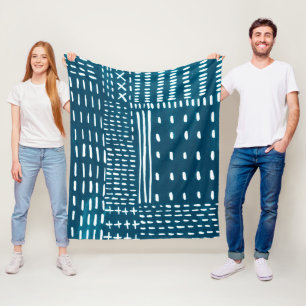 Sashiko Stiche Fleecedecke