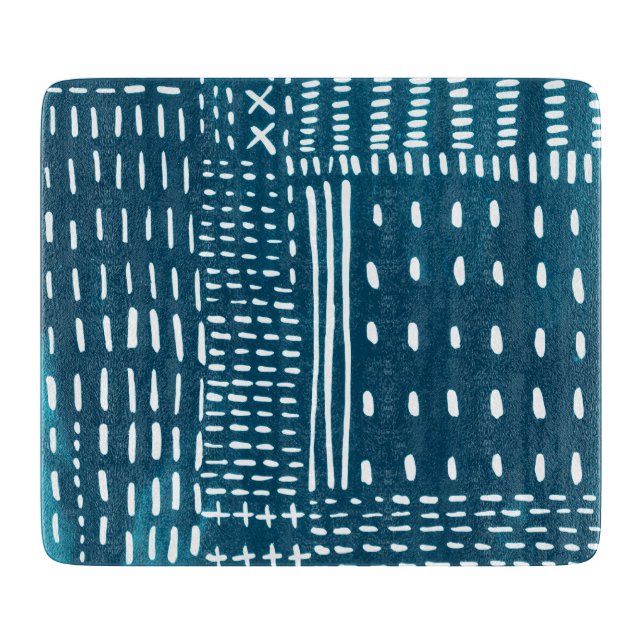 Sashiko Stitches Schneidebrett (Vorderseite)