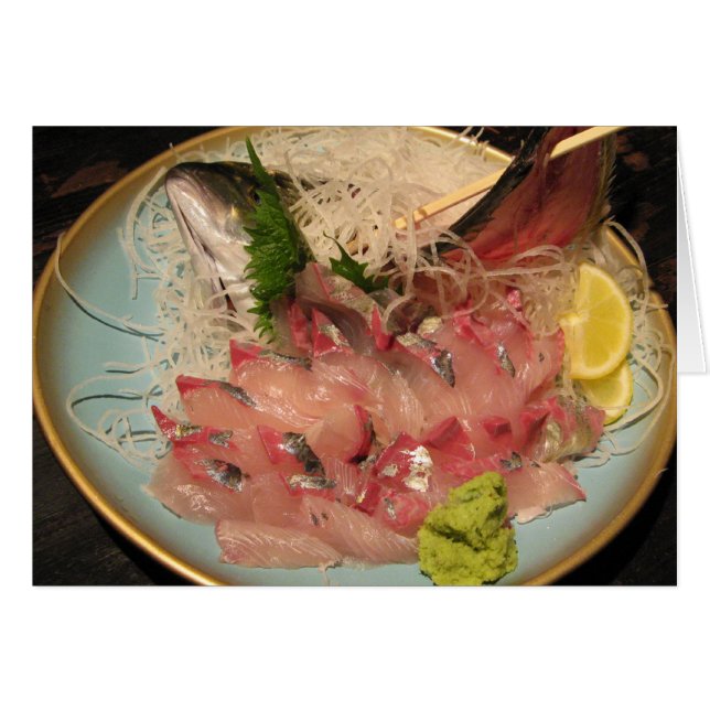 Sashimi 刺 身 Grußkarte (Vorderseite (Horizontal))