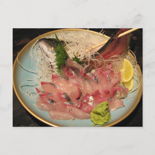 Sashimi 刺 身 ... Japanisches Essen Postkarte (Vorderseite)