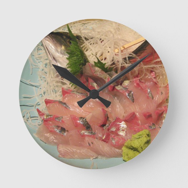 Sashimi 刺 身 runde wanduhr (Vorderseite)