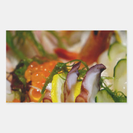 Sashimi Lmon Fisch Fisch Fisch Japanisch Rechteckiger Aufkleber