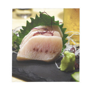 Sashimi Mekajiki Swordfish Wasabi Raw Fresh Notizblock