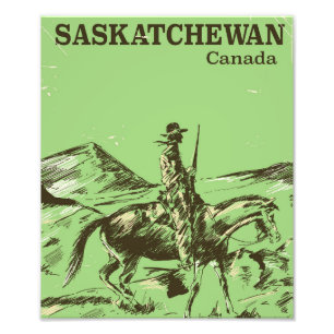 Saskatchewan Canada Vintage Reiseplakat Fotodruck