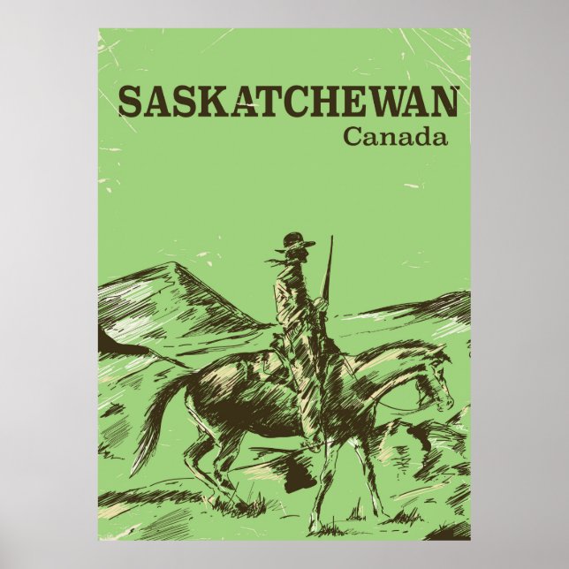 Saskatchewan Canada Vintage Reiseplakat Poster (Vorne)