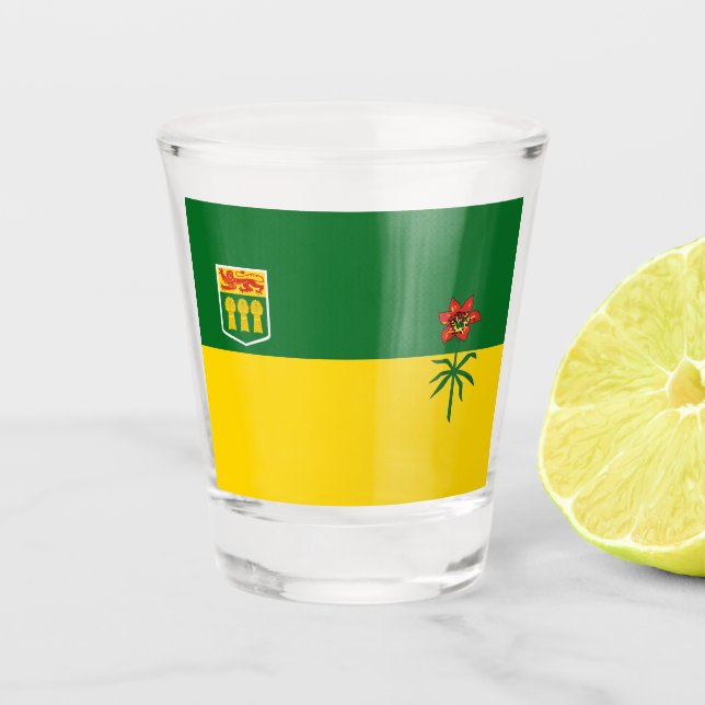 Saskatchewan Flag Schnapsglas (Vorderseite)