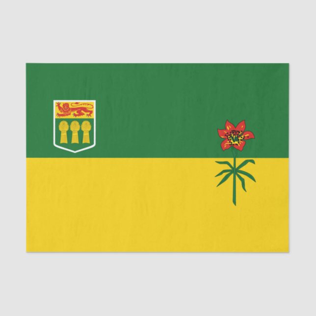 Saskatchewan Flag Seidenpapier (Vorderseite)