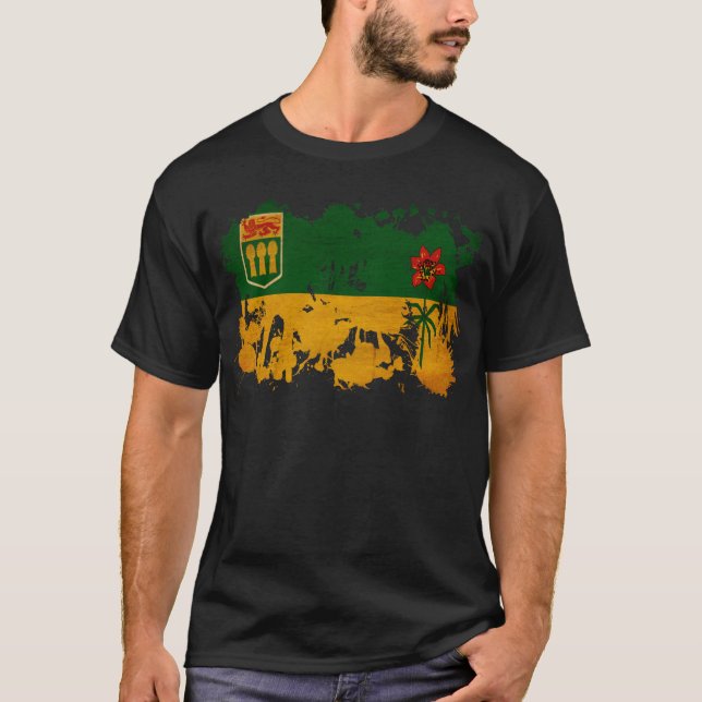 Saskatchewan-Flagge T-Shirt (Vorderseite)