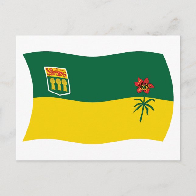 Saskatchewan-Flaggen-Postkarte Postkarte (Vorderseite)