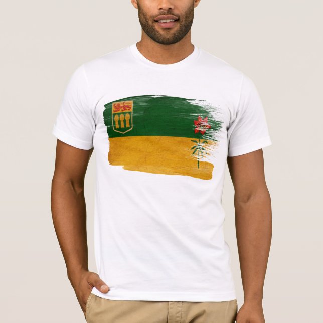Saskatchewan-Flaggen-T - Shirt (Vorderseite)