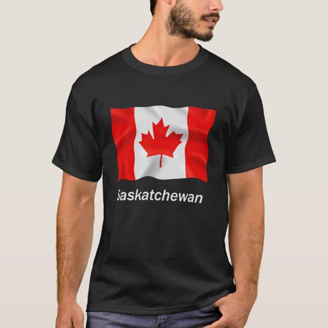 Saskatchewan - grundlegender dunkler T - Shirt (Vorderseite)