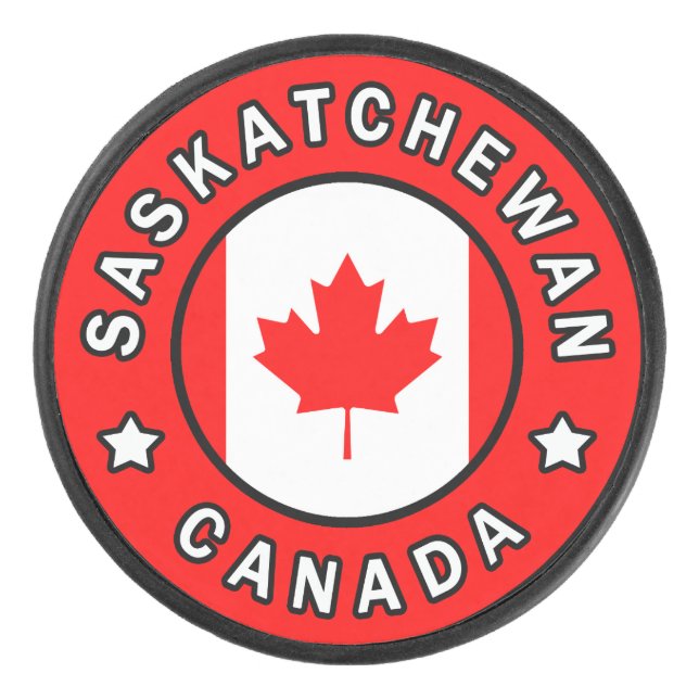 Saskatchewan Kanada Eishockey Puck (Vorderseite)