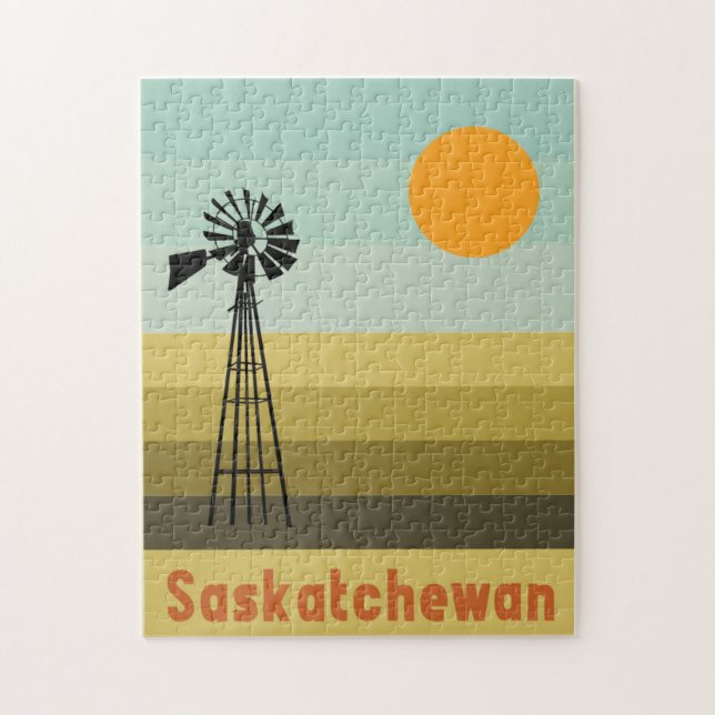 Saskatchewan Kanada Puzzle (Vertikal)