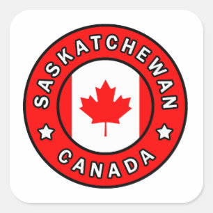 Saskatchewan Kanada Quadratischer Aufkleber