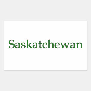 Saskatchewan Kanada (Text-Logo) Rechteckiger Aufkleber