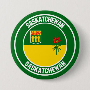 Saskatchewan Round Emblem Button