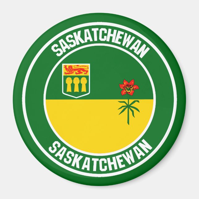Saskatchewan Round Emblem Magnet (Vorne)